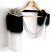 CHICAGO Epaulette,Black White Dip Dyed Tassel Epaulettes,Spiked Epaulets,Festival Tassel Epaulette,Show  Accessory,Expected Shipping