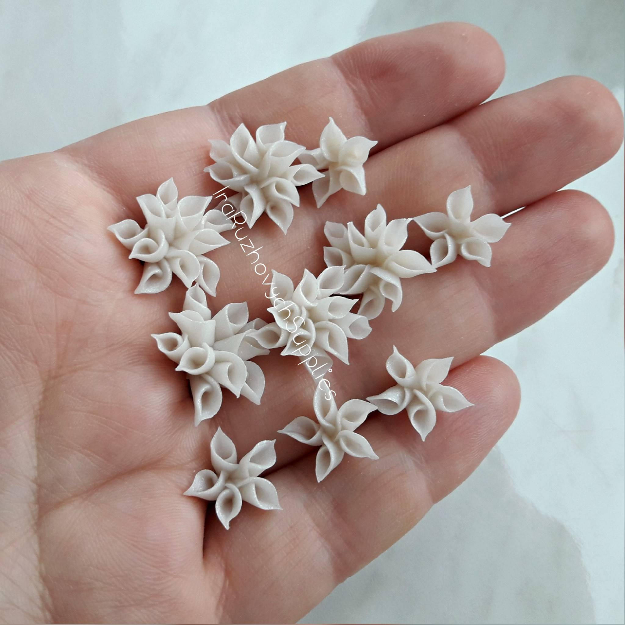 5 pcs. New flower polymer clay polymer clay flower bead Etsy