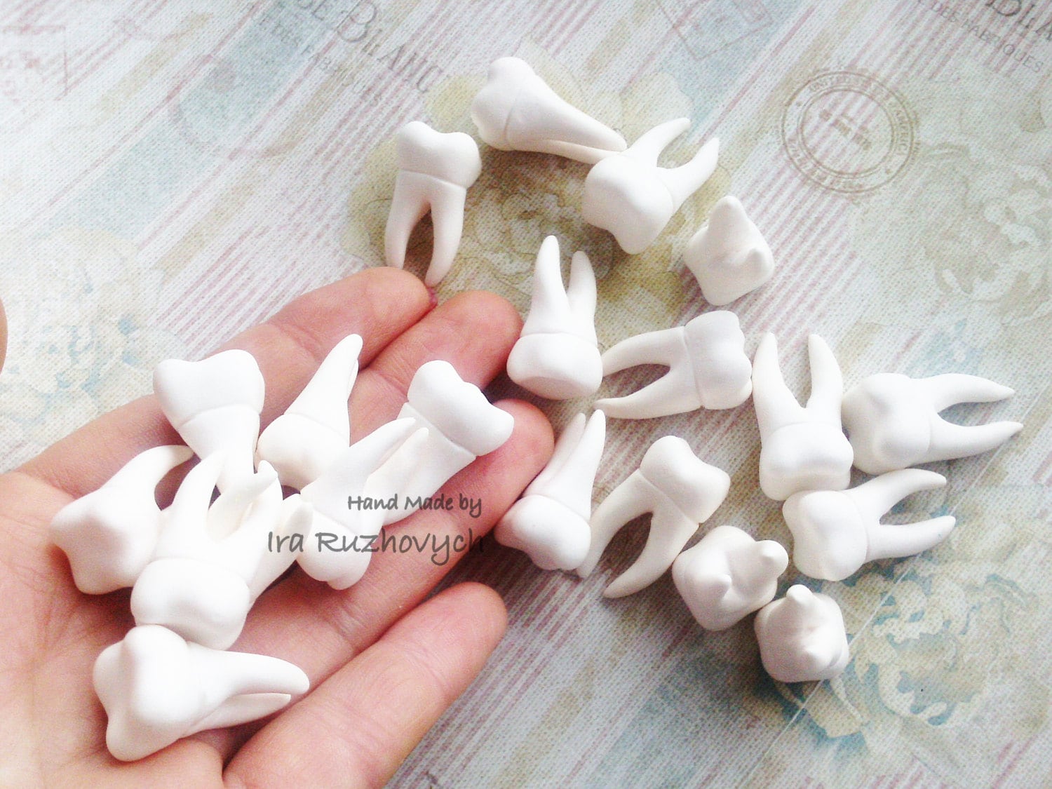 Tooth Made of Polymer Clay Etsy