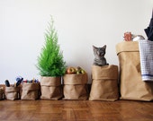 Washable paper Storage Bag/ Toy storage bag/ Plant bag/ Eco-Friendly/ Interior House Decor/ Gift/ PAPER HOLIC