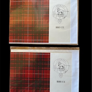 Scottish Tartan Plaid Blank Note Card - Bruce Tartan