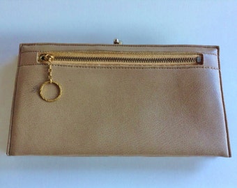 CLEARANCE Vintage Faux Leather Kisslock Wallet Coin Purse Clutch Organizer