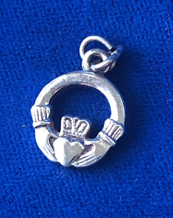 Sterling Silver Celtic Claddagh Charm for Charm Br