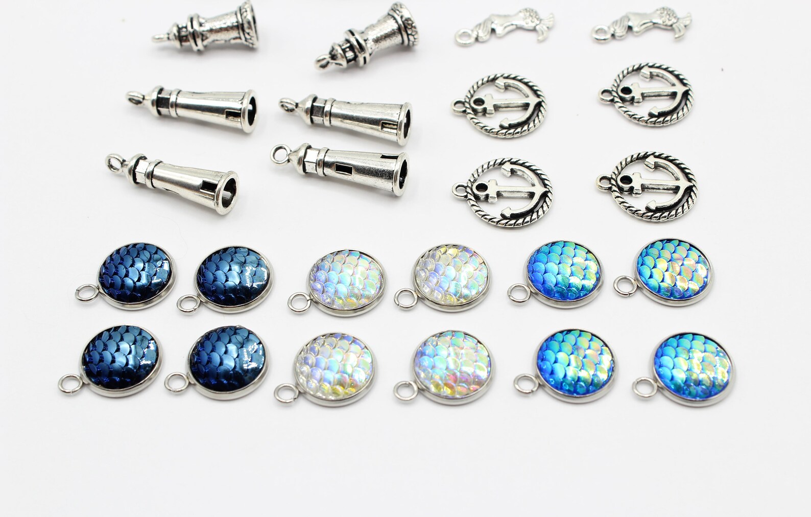 32 Nautical Beach Charm Bulk Beach Charms Bulk Mermaid Etsy