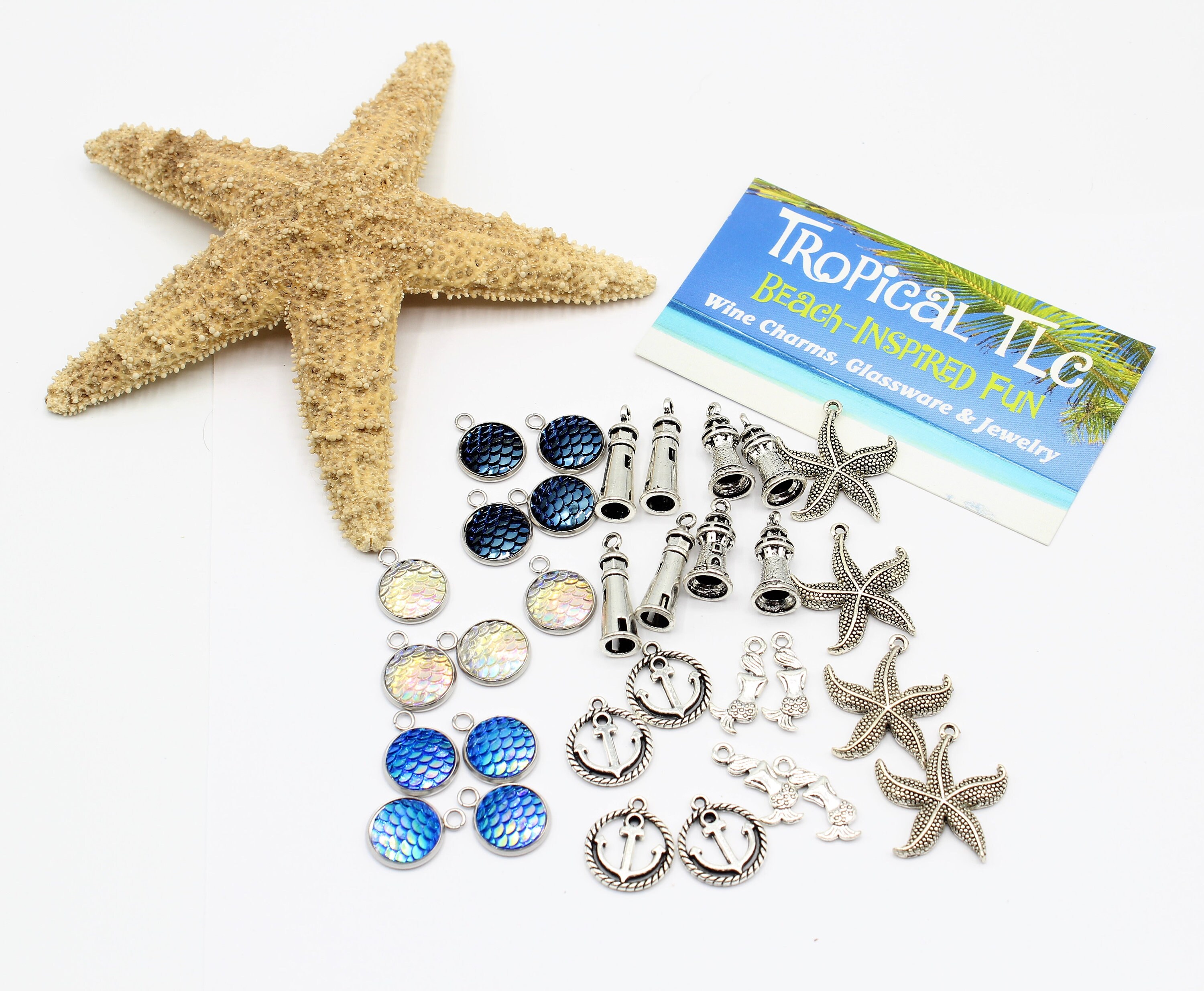 32 Nautical Beach Charm Bulk Beach Charms Bulk Mermaid Etsy