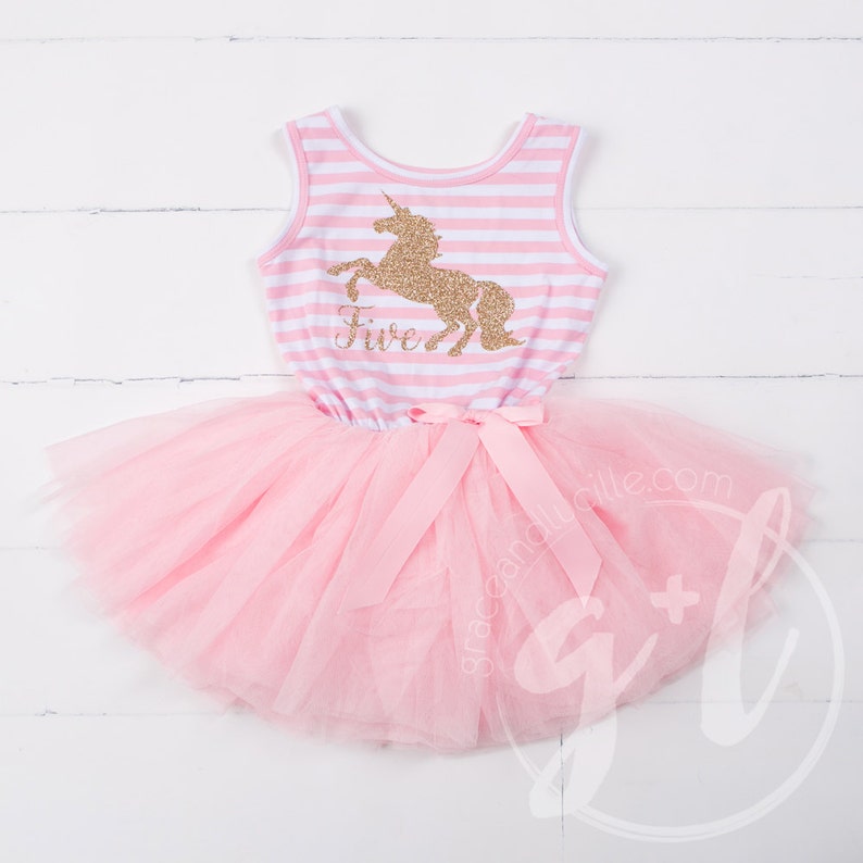 Unicorn Birthday Outfit Fifth Birthday Outfit 5th Birthday Etsy