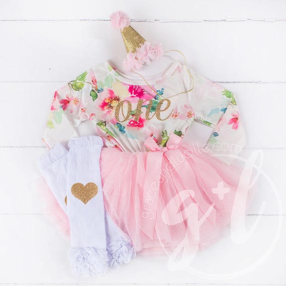 First birthday outfit hotsell girl long sleeve