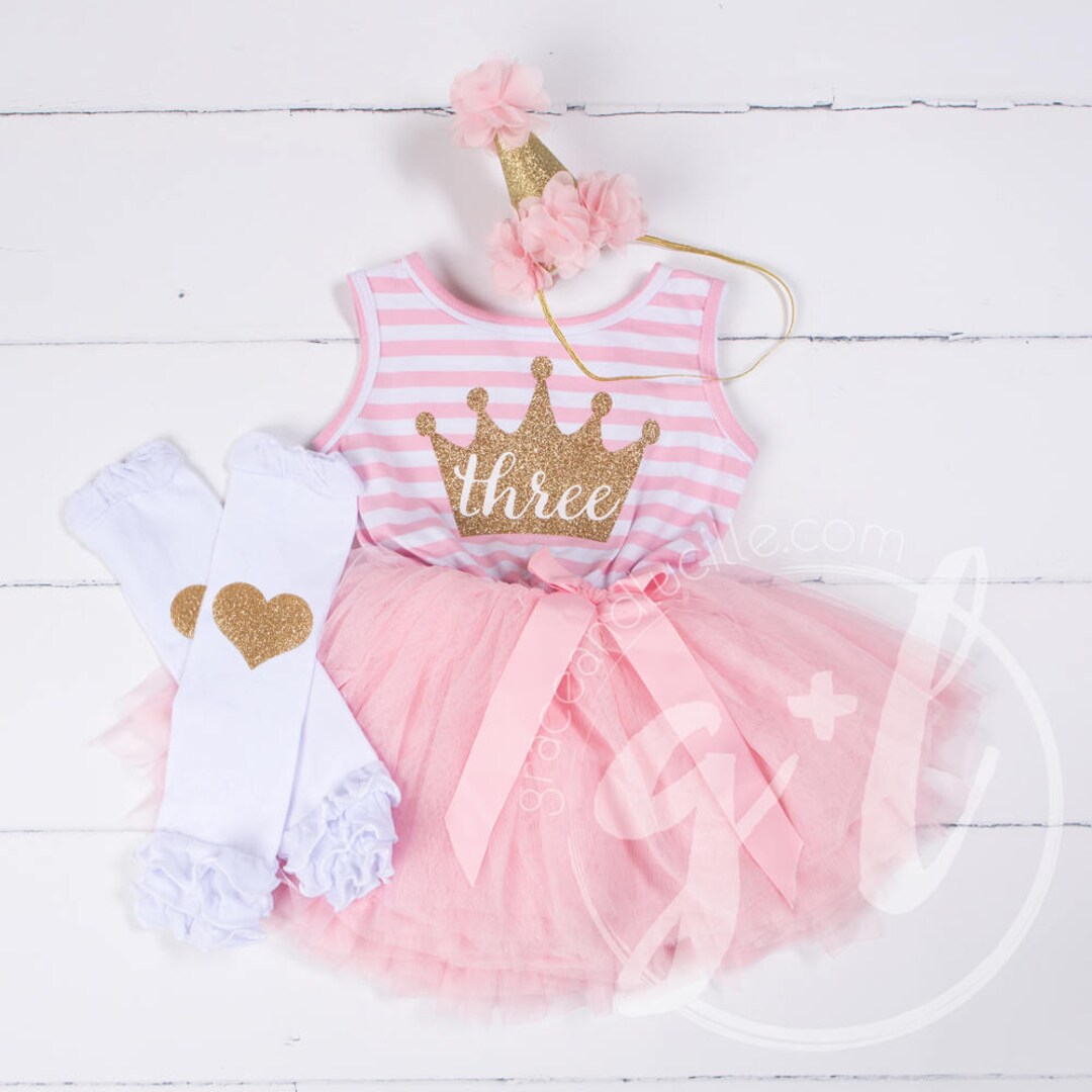 Three Sleeveless Birthday Dresses and Headband main image 0