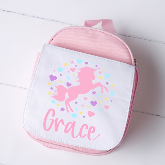 Kids Pink Unicorn Lunch Box Insulated Lunch Bag Little Girls Toddler  Preschool