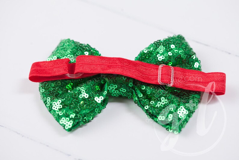 Christmas Sequin Headband. Christmas Headband Red and Green Etsy