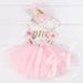 Pink Floral First Birthday Outfit, First Birthday Dress, 1st birthday outfit, 1st birthday dress, Gold Glitter, Floral, Pink, sleeveless 