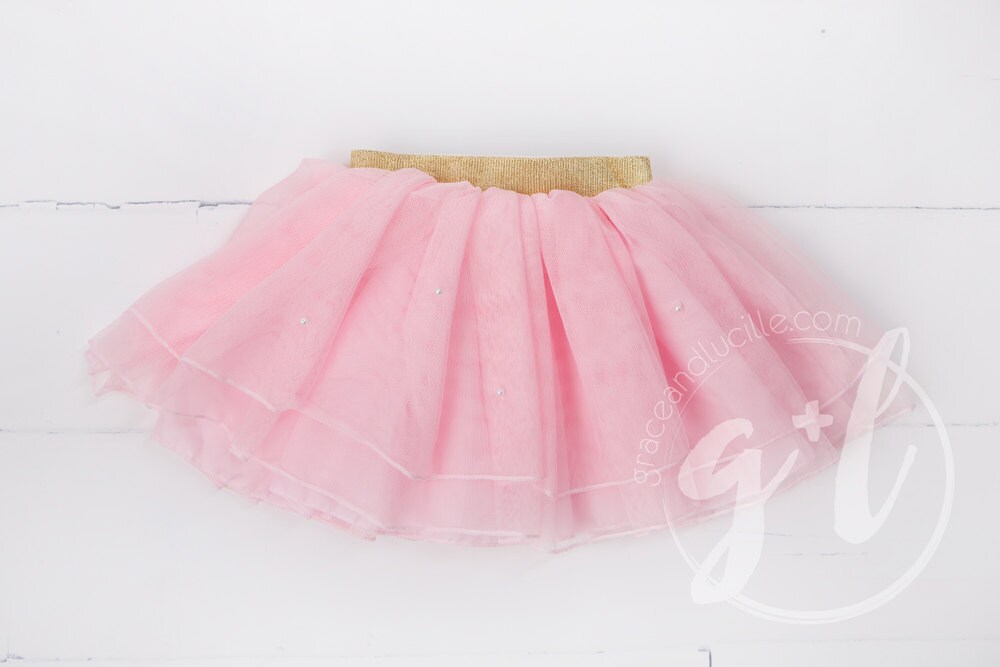 Pink and Gold Tutu, Birthday Tutu, full tutu, ballerina tutu, tutu wi…