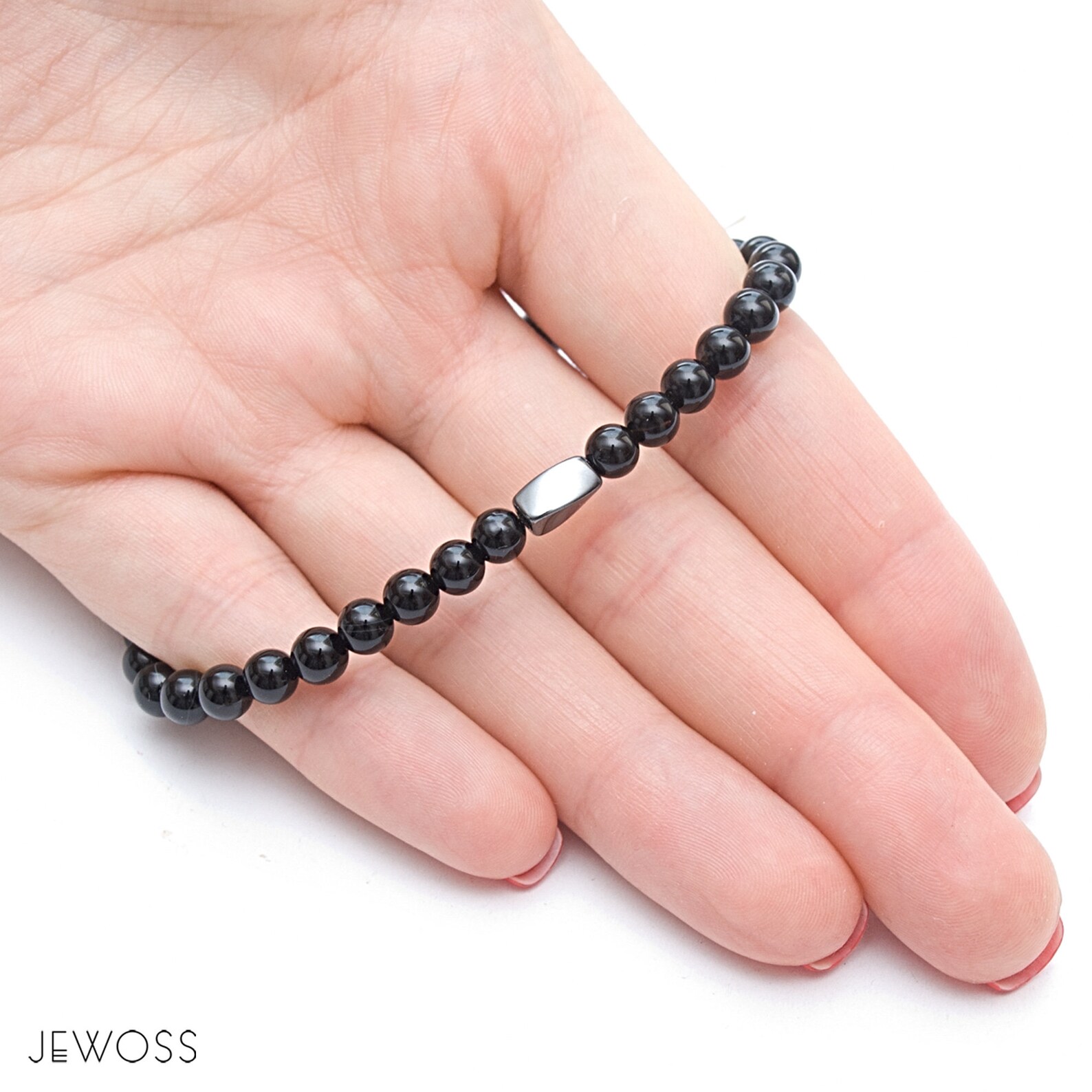 Black Bracelet for Men Protection Black Stone Jewelry Gift Etsy