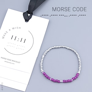 11:11 Angel Number morse code bracelet, Make a wish jewelry, Angels message Spiritual Jewelry, Lucky Number jewelry, Gift For Her, 1111 Gift