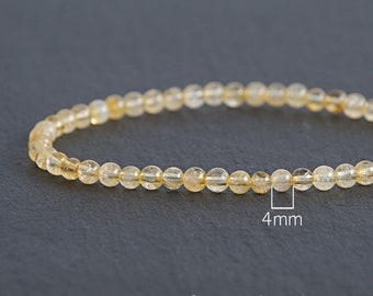 Citrine bracelet. Tiny bracelet. Yellow crystals Jewelry gift for women Success gift Stress free bracelet Scorpio birthstone / 4mm