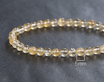 Happiness energy Citrine bracelet, Abundance crystals bracelet, Removes Negativity jewelry, Scorpio birthstone / 5-6mm