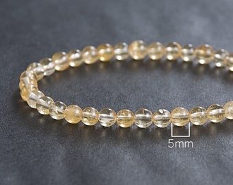 Happiness and Abundance energy Citrine bracelet, Yellow crystal jewelry, Scorpio birthstone / 5-6mm