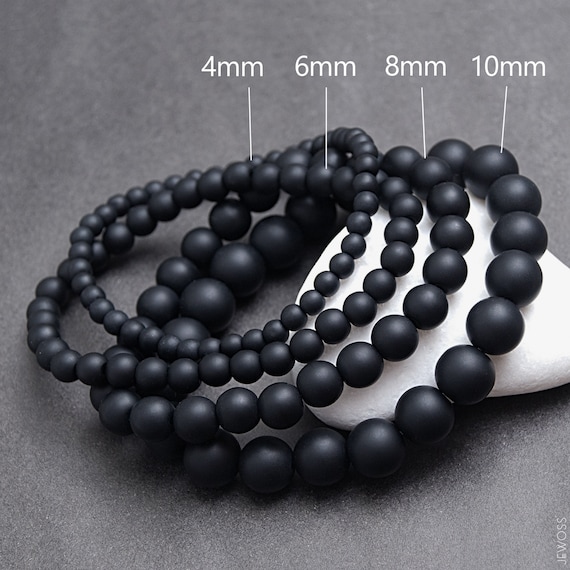 Bracelet Perles Onyx 8mm Sur Mesure - Homme/Femme - Fait Main - Neuf Sans Emballage