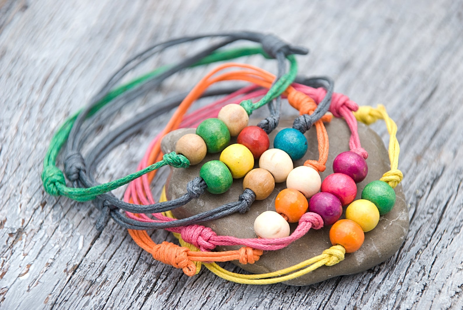 Pink String Bracelet Make a Wish Mom Daughter Bracelets Set Etsy