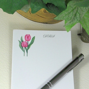 Personalized Notepads, Custom Notepads, Custom Notes, Notepads, Paper, Tulip Notepad, Tulips, Note Pad, Teacher Gift, Friend Gift