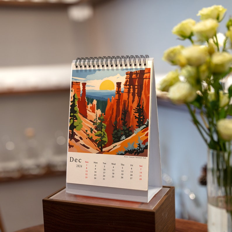 2024 U.S. National Parks Calendar With Schedules Explore the Beauty: A 