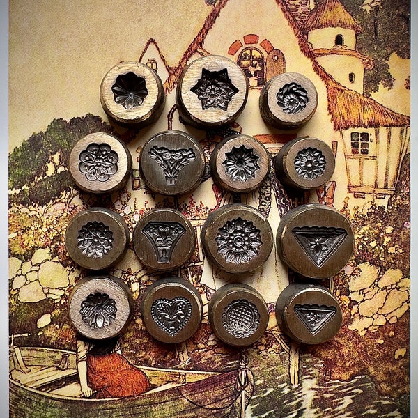 Colección de flores de primavera, troqueles de impresión, moldes de arcilla de metal