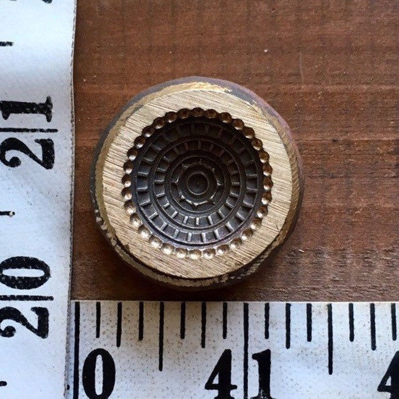 Flower bronze mandala deep impression die #88