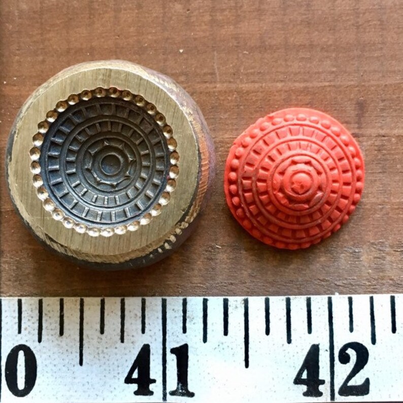 Flower bronze mandala deep impression die #88