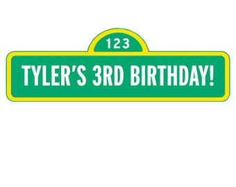 SESAME STREET BIRTHDAY, Sesame Street Sign, Sesame Street Birthday Sign, Birthday Sign Sesame Street, Sesame Street Birthday Decorations