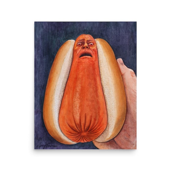 At Eternity's Gate — Hot Dog Eating POV — Enhanced Matte Art Print