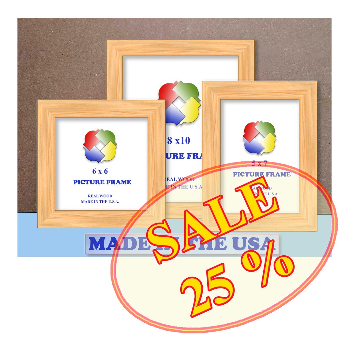 Wood Picture Frame, Unfinished Wood Frame , Picture Frame 8x10, Real