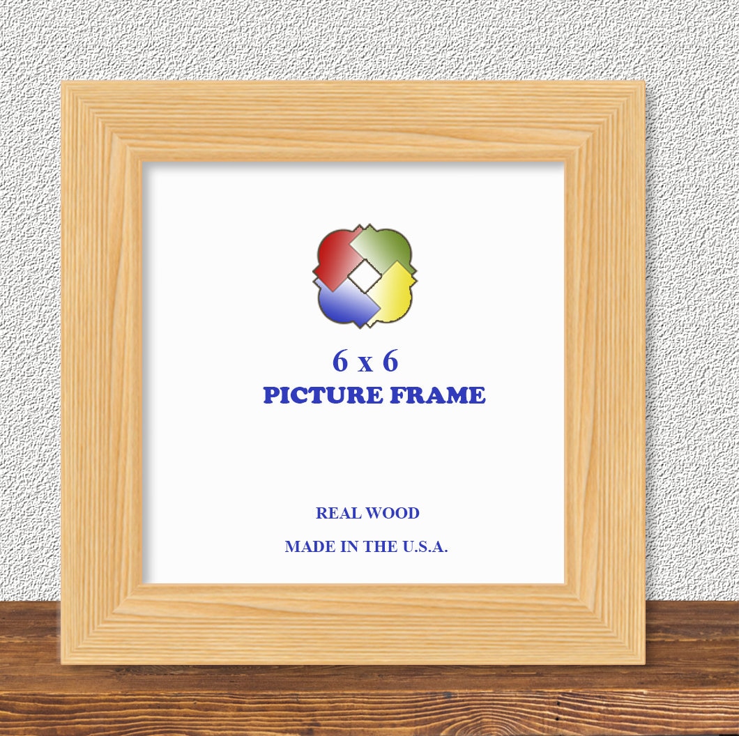 SALE 6x6 Frame Picture Frame 6x6 Unfinished Wood Frame 6x6