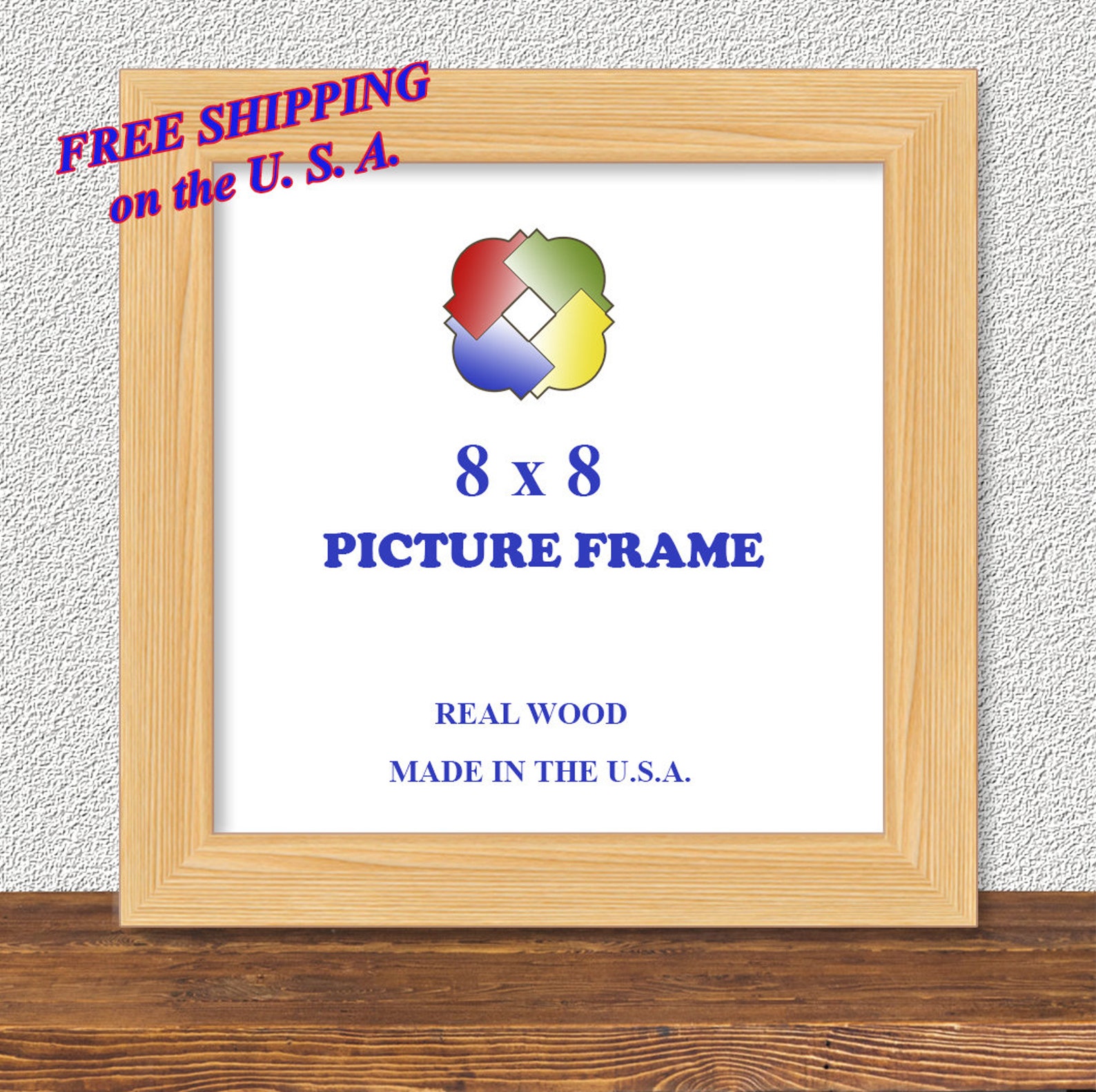 8x8 Frame Picture Frame 8x8 Unfinished Wood Frame 8x8 Pine Etsy
