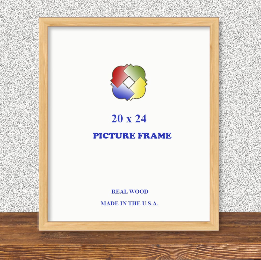 20x24 Frame, Picture Frame 20x24, Unfinished Wood Frame 20x24, Pine
