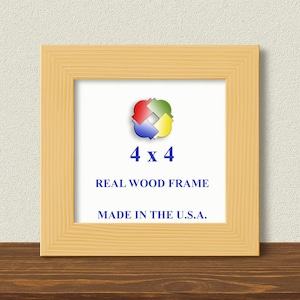 Marco de fotos de 4x4 – Madera de pino sin terminar – Marco de fotos DIY – Sin vidrio