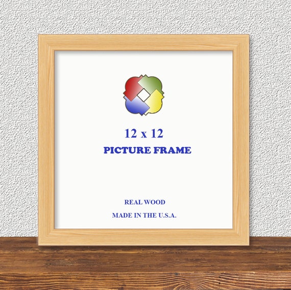 SALE, 12x12 Frame, Picture Frame 12x12, Unfinished Wood Frame 12x12, Pine  Frame. NO GLASS 