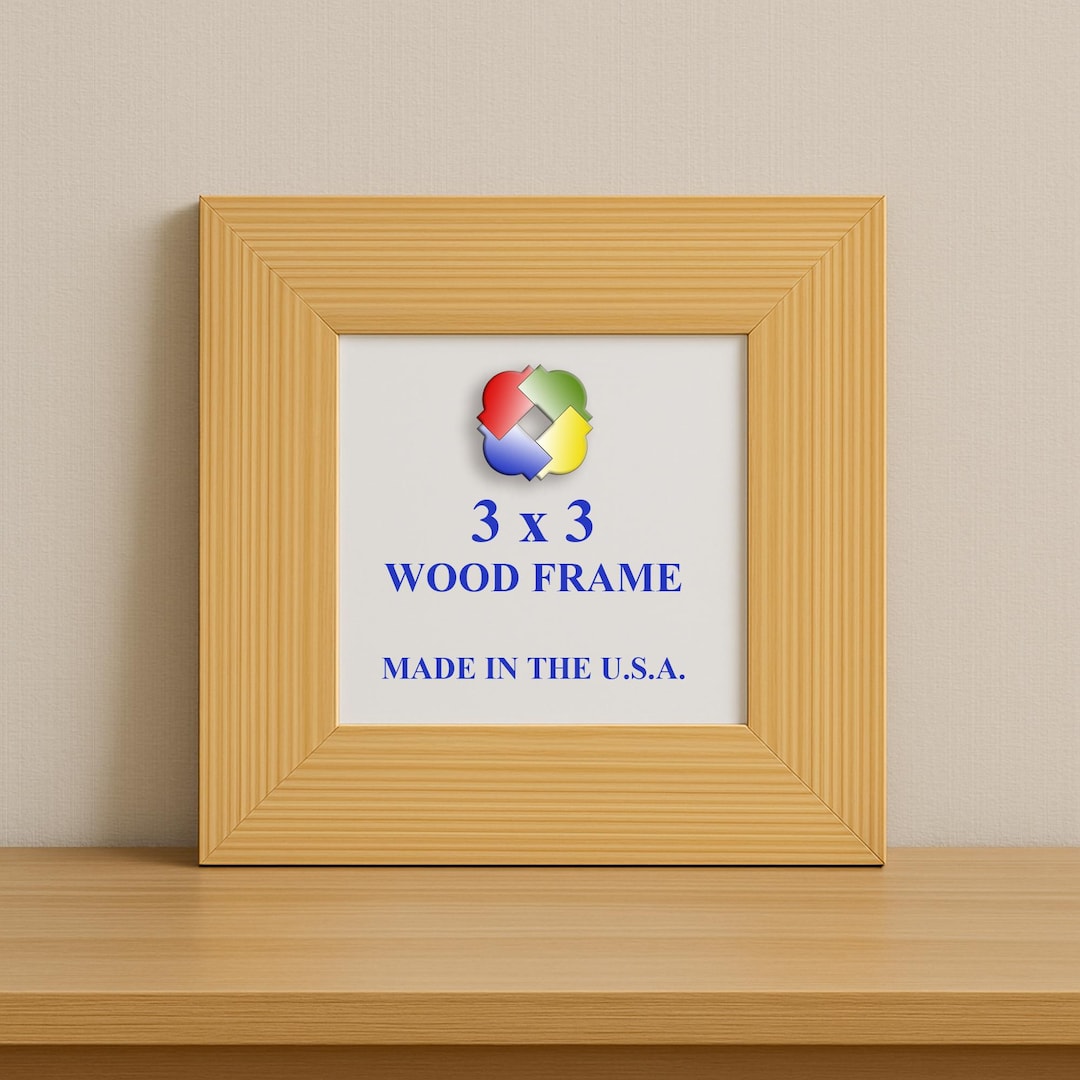3 Inch Picture Frame Picture Frame 3x3 – Unfinished Wood – Mini Square Art Frame – No Glass ...
