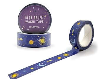 Gold Foil Celestial Washi Tape