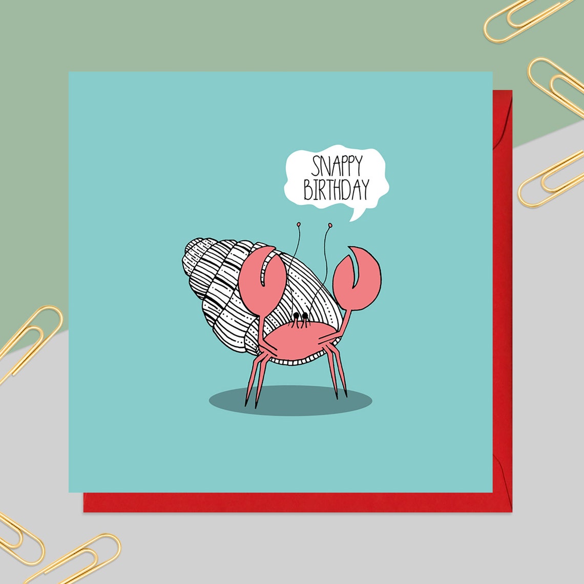 Hermit Crab Birthday Card Birthday Card Children's Etsy UK