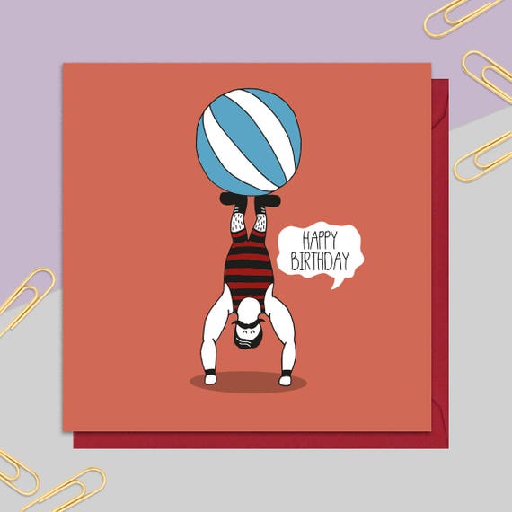 Cirque Homme Carte Anniversaire Homme Carte Drole Etsy Cirque Homme Carte Anniversaire Homme Carte Drole Etsy