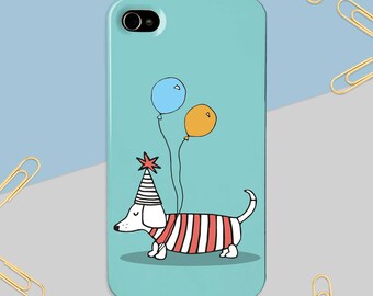 Sausage Dog Phone Case - iPhone Case - Samsung Case - Phone Cover - Dog Phone Case - Gift for Her - Phone Case for Children