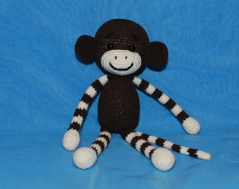 Crochet Monkey Toy Gift Amigurumi Crochet Animal, Crochet Toy for Kids, X-Mas, Christmas Gift