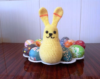 Easter gift Bunny Crochet Rabbit Toy Very soft Children Toy cheerful Bunny gift baby Toy Knitted Rabbit animals Crochet amigurumi