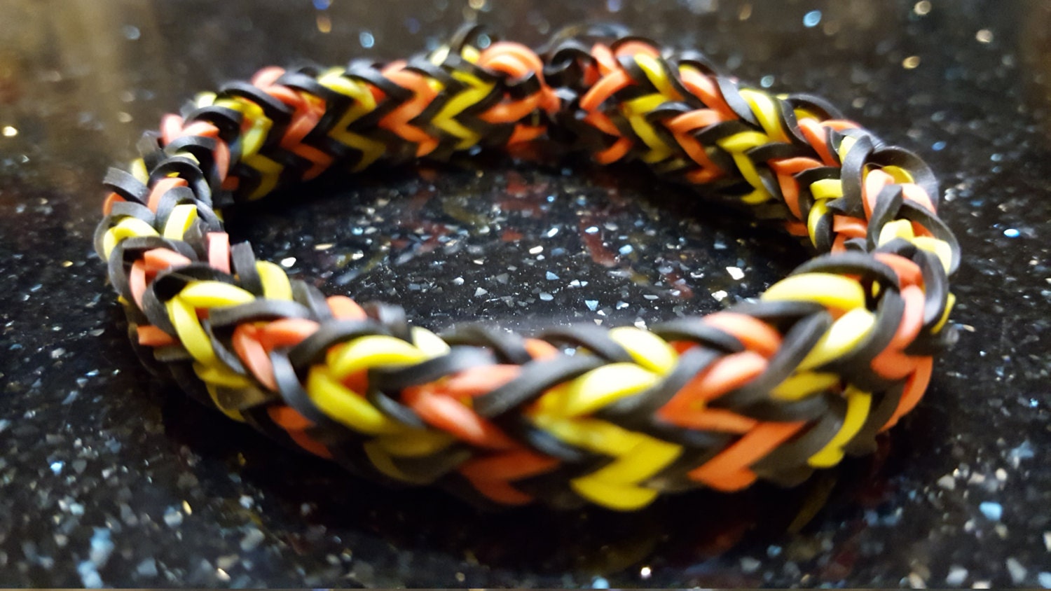Genuine Rainbow Loom Rubber Band Quadfish Bracelet, Custom-Made w/ Choice  of 42