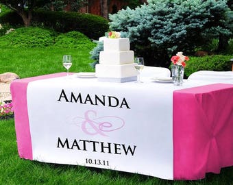 Custom Table Runner for Weddings, events, tradeshows , birthday parties and more