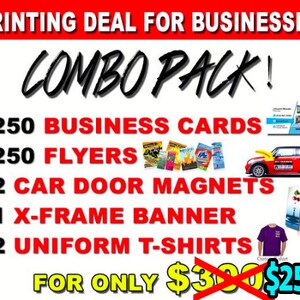 Pack combo d'impression de produits marketing et promotionnels pour les entreprises et les services