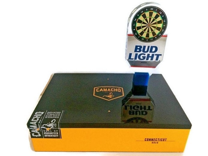 Dart Board Tap Handle on a Cigar Box. Game Room Bar Display Etsy