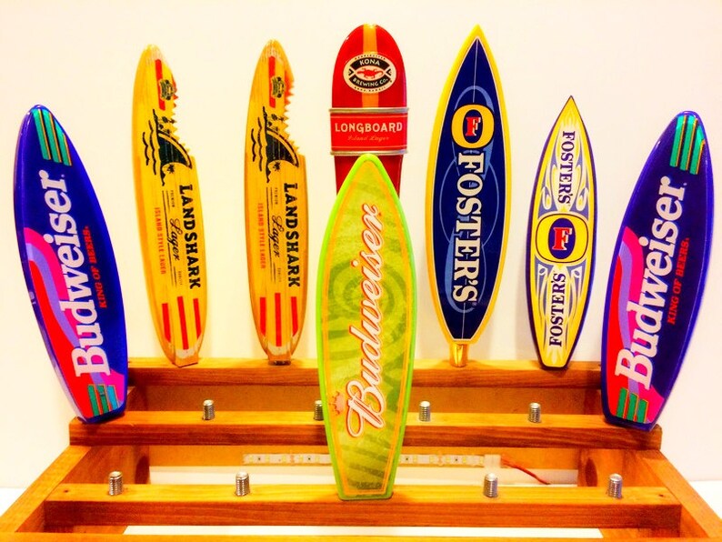 Surfboard Tap Handles KonaLandsharkBudweiserFostersSurfer Etsy