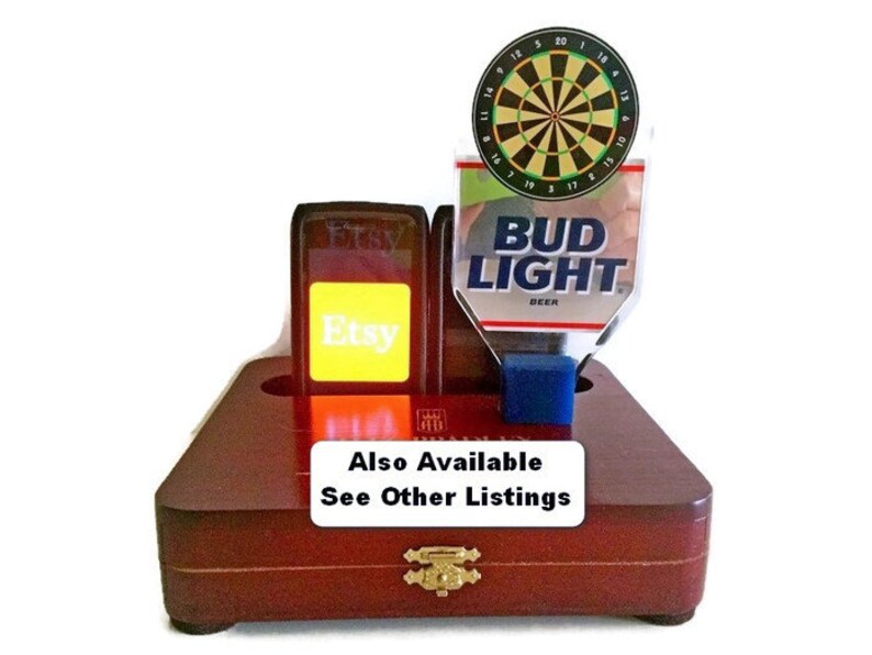 Dart Board Tap Handle on a Cigar Box. Game Room Bar Display Etsy