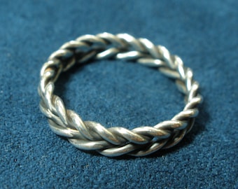 Sterling Silver Thin Double Braid Ring